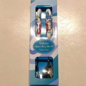 Angela Kimble, Coast Salish 'Butterfly & Feather's Appetizer Fork & Spoon Set